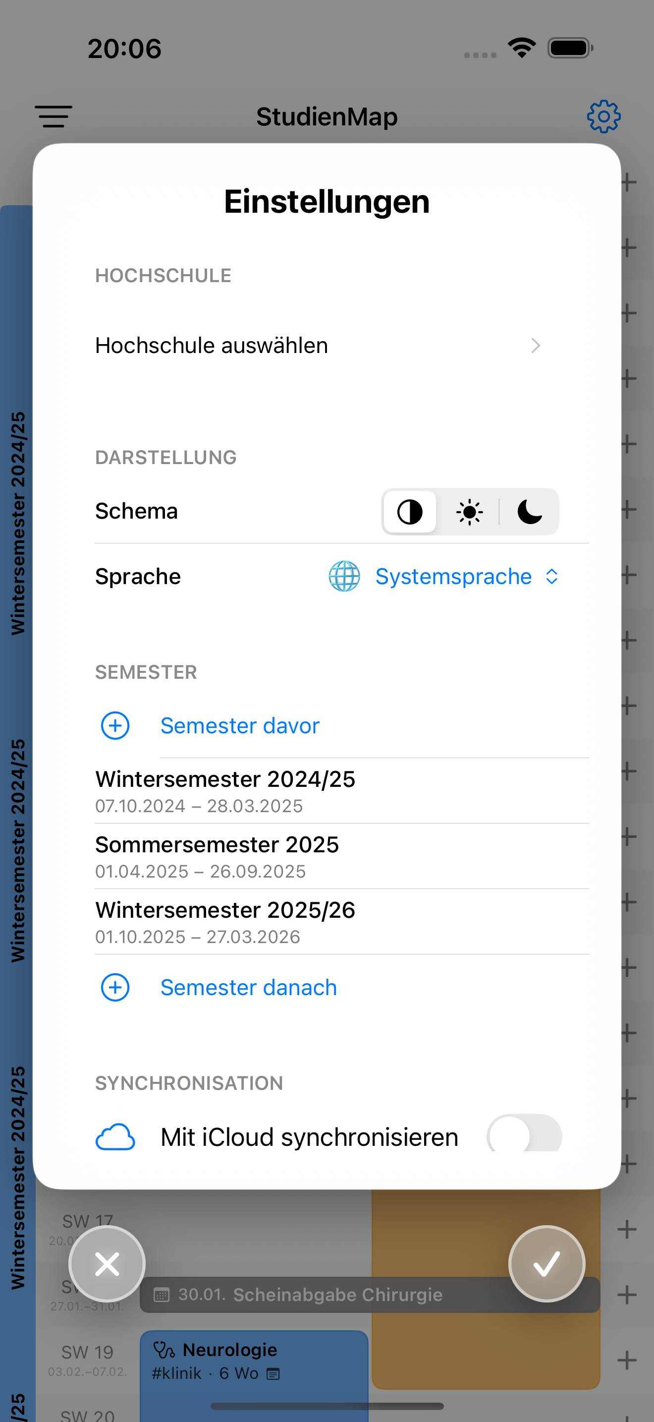 App-Einstellungen auf dem iPhone